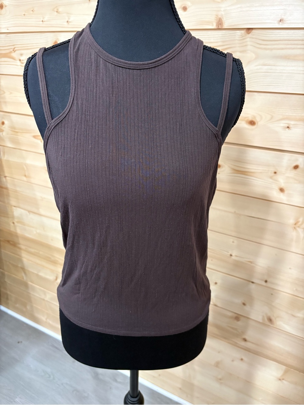 lululemon athletica Brown Ribbed Tank Top